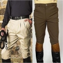 Equestrian Men's Breeches-Color:Medium Brown Polyester Woven
