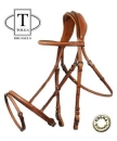 Tolga Equestrian Bridle "Comfort" Combo, Padded, FULL-Tobacco, Inox Buckles-With Reins